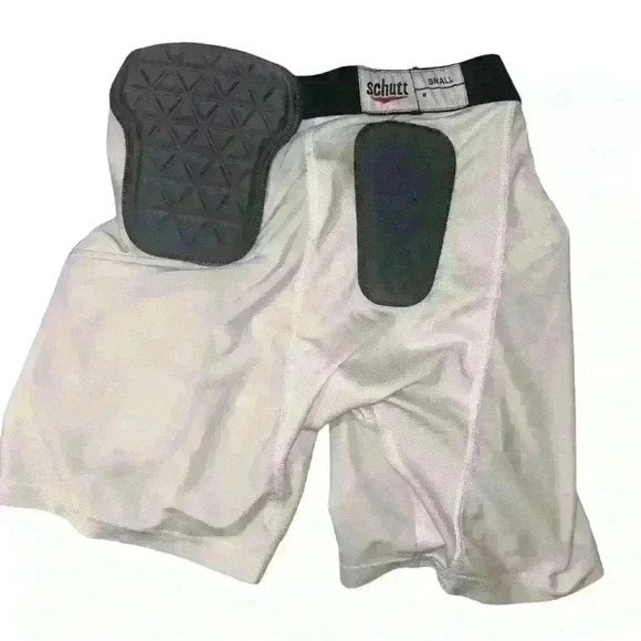 Schutt Padded Tri Football Girdle Size Small White Compression Shorts All-in-One - Picture 2 of 4